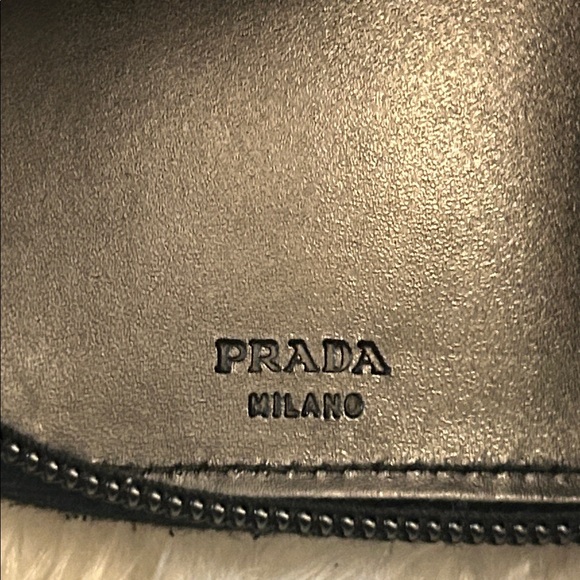 Prada black leather nylon agenda card holder GUC - Picture 9 of 16